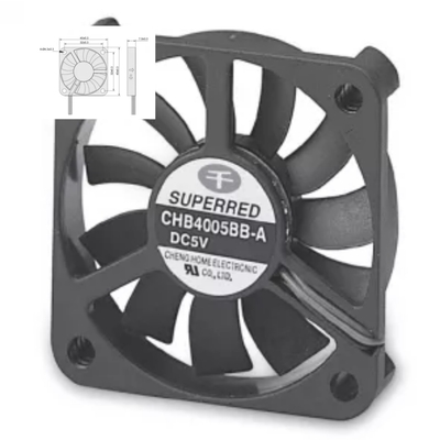 40x40x7 5V DC Soğutma Fanı 150g Siyah Renk Sinyal Çıkışı Opsiyonel