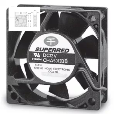 Elektrikli Şömine / Fırın / Duvar Soğutucu için 60x60x23mm DC Soğutma Fanı 1700-3600 RPM