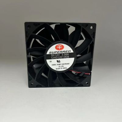 Özel Boyutlu DC CPU Fanı 3 Pinli Konnektör Siyah Plastik DC Soğutma Fanı