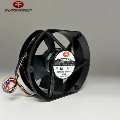 Siyah Plastik PBT CPU DC Fan 120x120x38mm Sinyal Çıkışı DC Soğutma Fanı