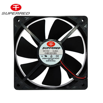 Kurşun Telli AWG26 ile Plastik PBT Pervane DC Soğutma Fanı 80x80x20mm Siyah