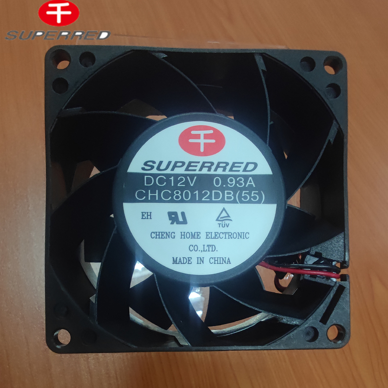 Siyah Renkli DC Soğutma Ventilatörü Plastik PBT 94V0 Çerçeve DC CPU Ventilatör Top Taşıma Tipi